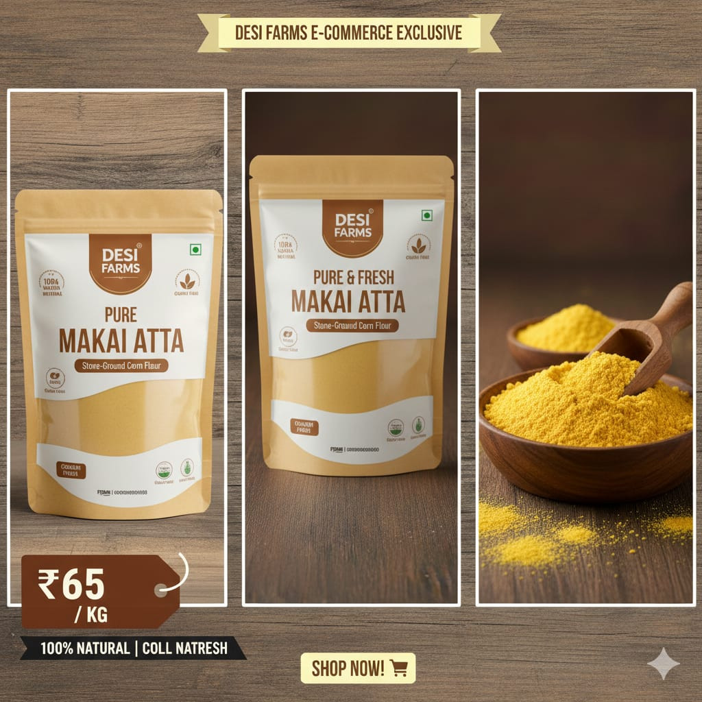 Makai ata 65 Rs per kg